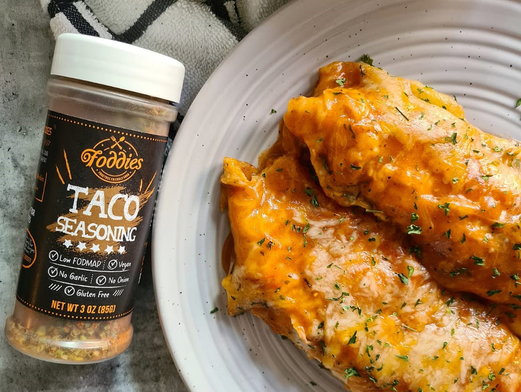 Low FODMAP Chicken Enchiladas